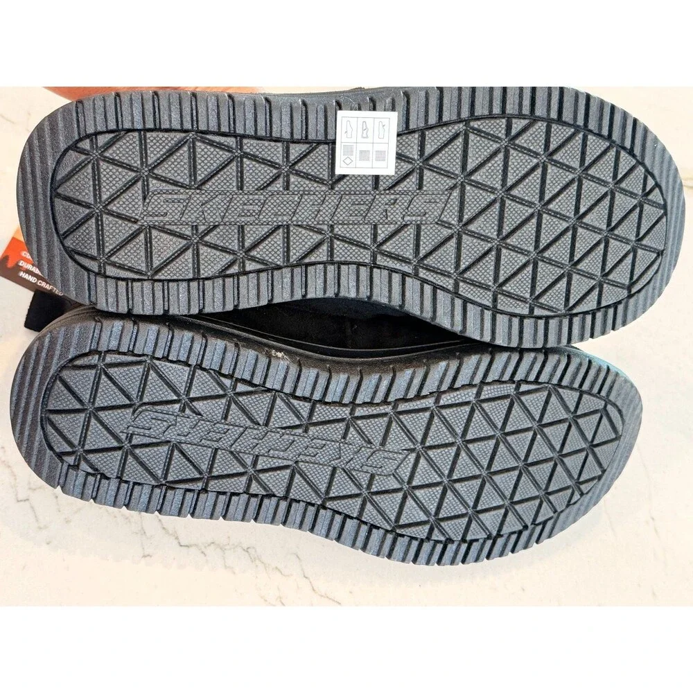 Skechers Murette Ghetti Slippers Men Size 11 Black Luxe Foam Footbed/ NEW!